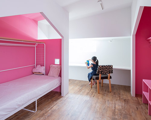 colorful extension to a house in japan adapts to ever-changing family needs