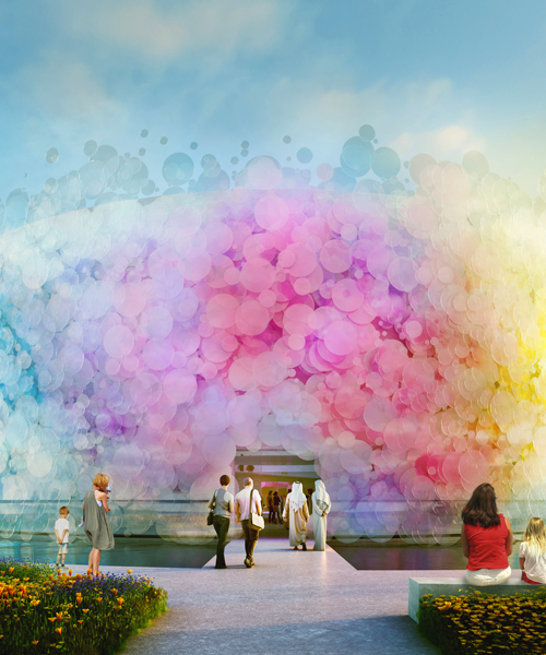 paul cocksedge designs 'impossible' living watercolor pavilion for expo 2020 dubai