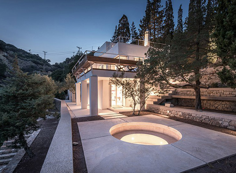 cypress creek residence in kythera, greece, overlooks the mountains and sea