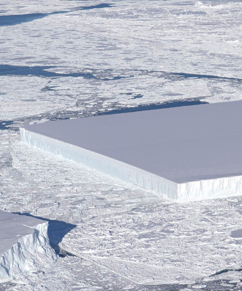 NASA captures strikingly rectangular iceberg off antarctica