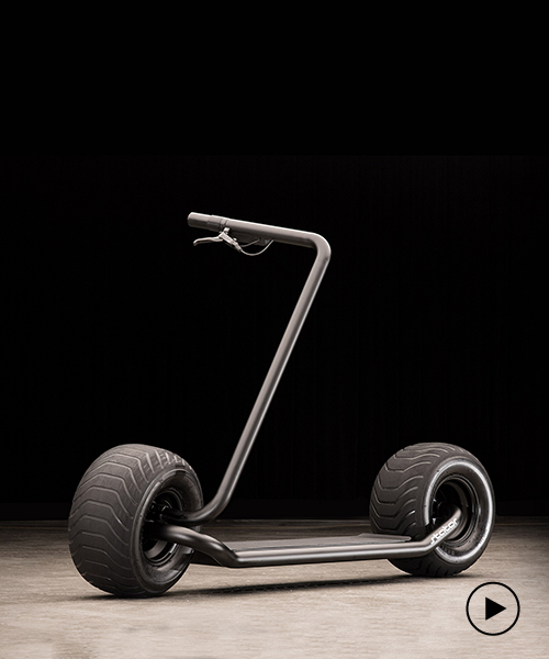 self-balancing scooter pairs a single tube frame with some hefty wheels