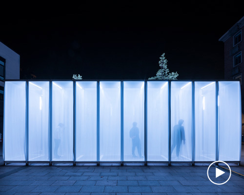 superimpose wraps beijing's CO2 pavilion in translucent screens and smoke