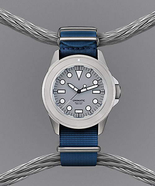 unimatic X GOODS' U1-EG watch shows time with geometric figures