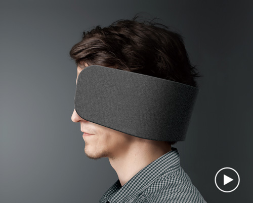 panasonic's wearable device aids concentration by limiting senses of sight and hearing