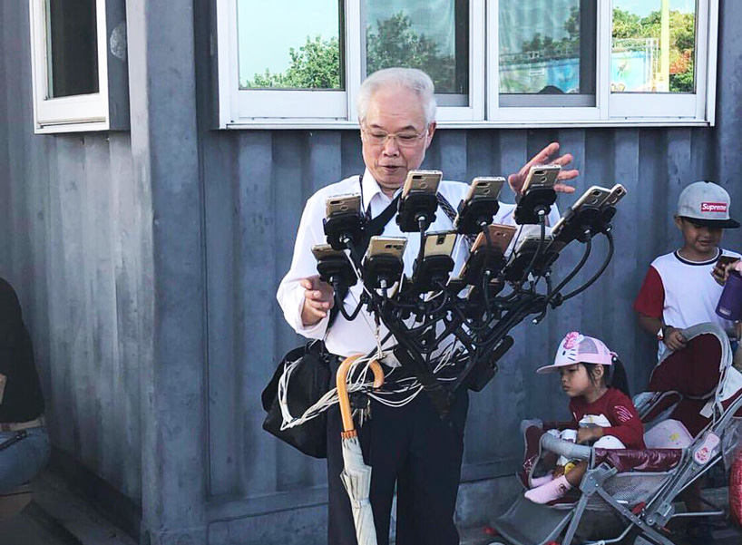 this 70-year-old man built an 11 phone dashboard to play pokémon go