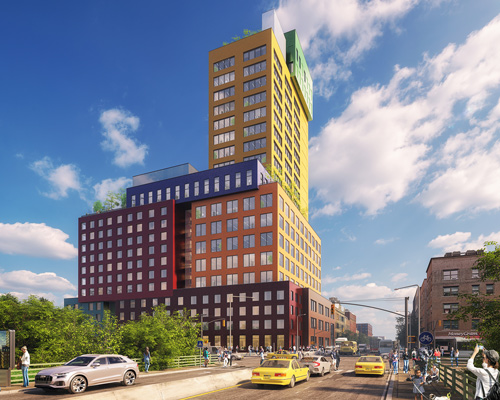 MVRDV's first project in the US is a vibrantly colored mixed-use building in new york
