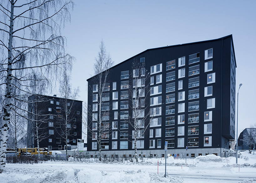 OOPEAA completes 'puukuokka' apartment complex in jyväskylä, finland