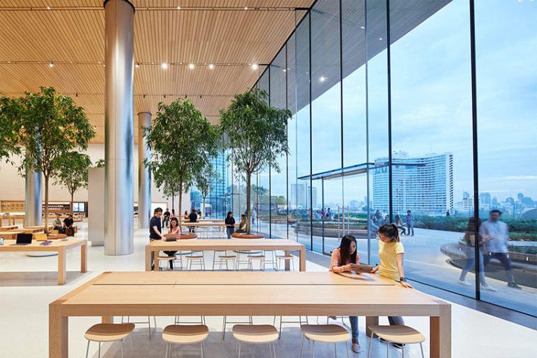 'apple iconsiam' is the company's first store in thailand