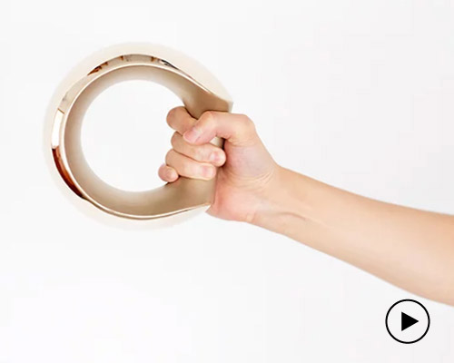 'armadillo' by kenji abe is a dumbbell, accessory and sculpture all in one