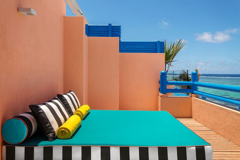 camille walala blends bold graphics with local culture at SALT of palmar hotel in mauritius