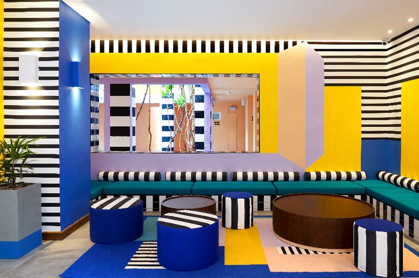 camille walala blends bold graphics with local culture at SALT of palmar hotel in mauritius