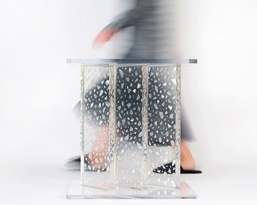 nacre table by FICT reinterprets korean traditional material