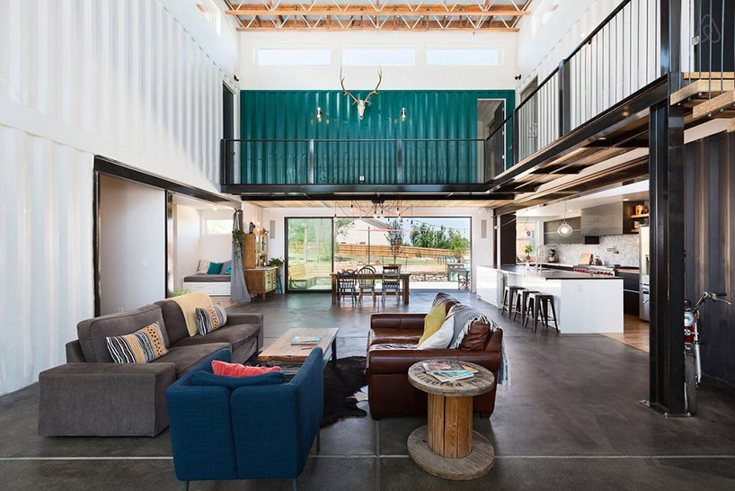 colorado firefighter assembles nine shipping containers into a family home in denver designboom