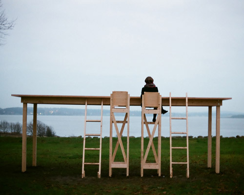 hidemi nishida tops a norwegian hill with a huge 'fragile table'