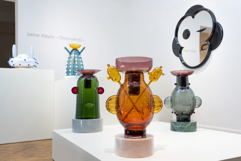 jaime hayon explores color through hand blown glass and marble in chromaticO exhibition