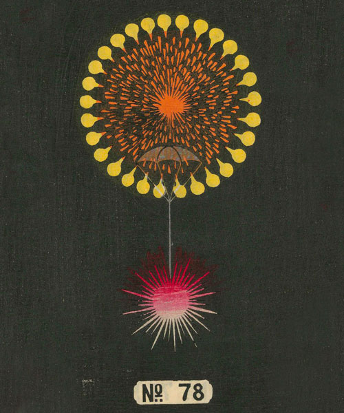 hundreds of japanese firework designs from the early-1900s have been digitized