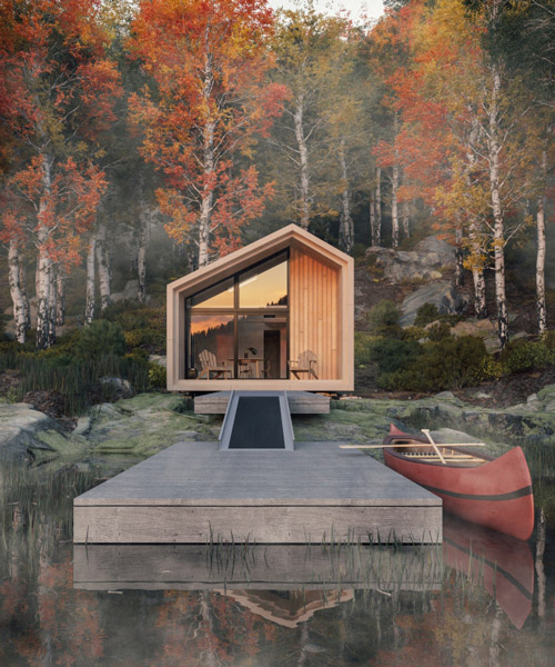 leckie studio designs a prefabricated flat-packed cabin for backcountry hut company
