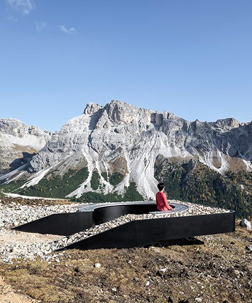 messner architects designs a sculptural viewpoint in dolomites