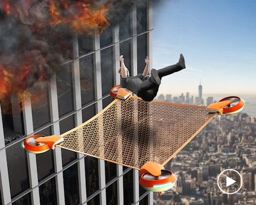 NET GUARD drone rescues people from highrise fire emergencies