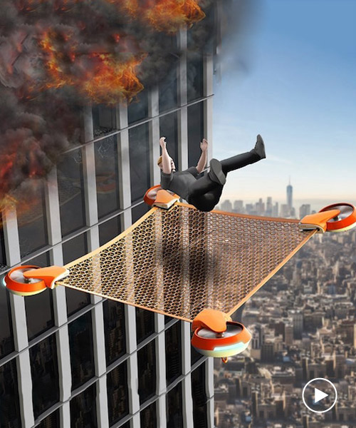NET GUARD drone rescues people from highrise fire emergencies