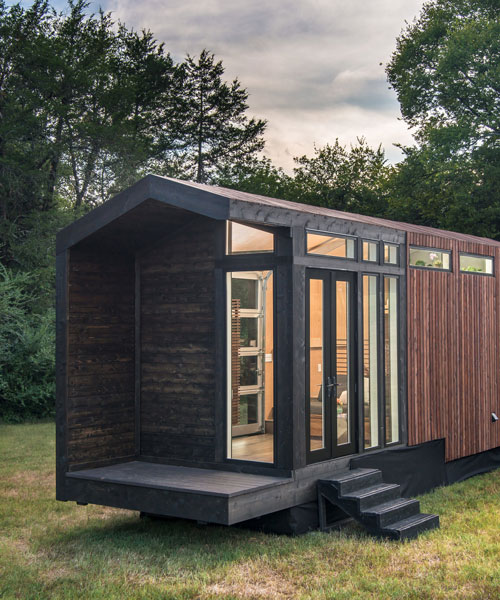 the tiny orchid home is a compact cabin and contemporary take on a farmhouse