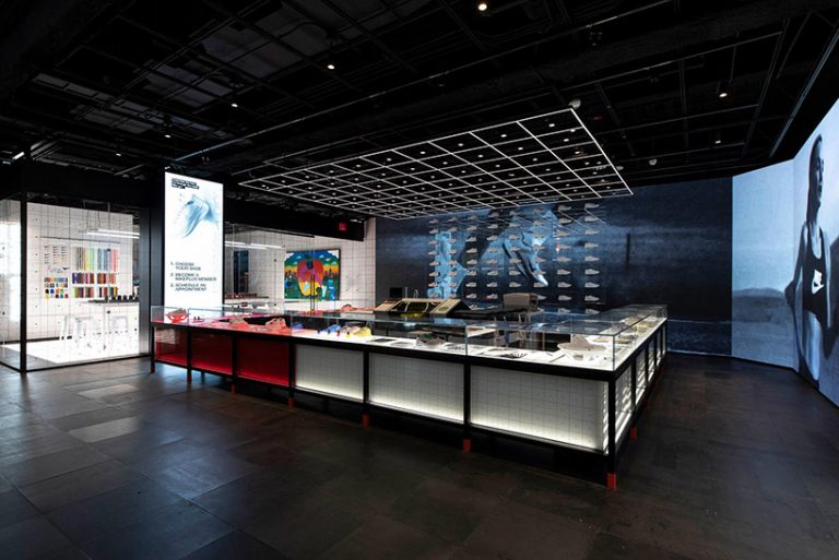 NIKE opens immersive flagship store in NYC with wavy glass façade
