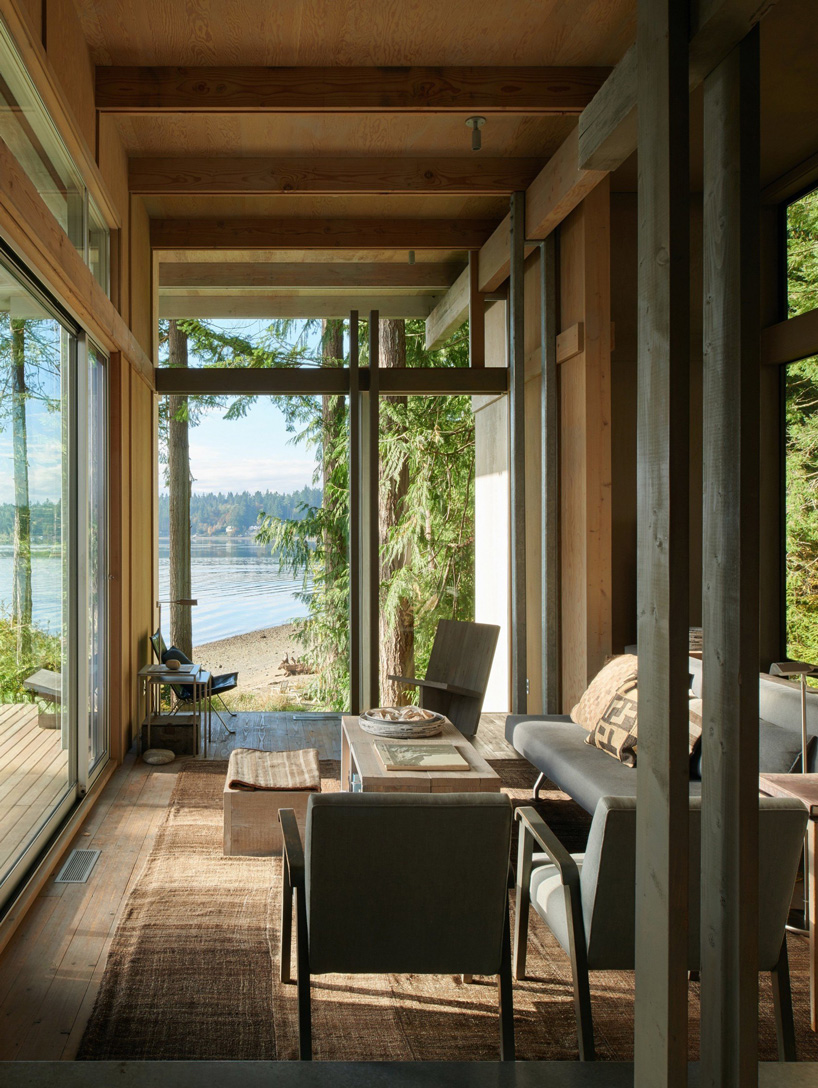jim olson's remodeled longbranch cabin exists in constant transformation