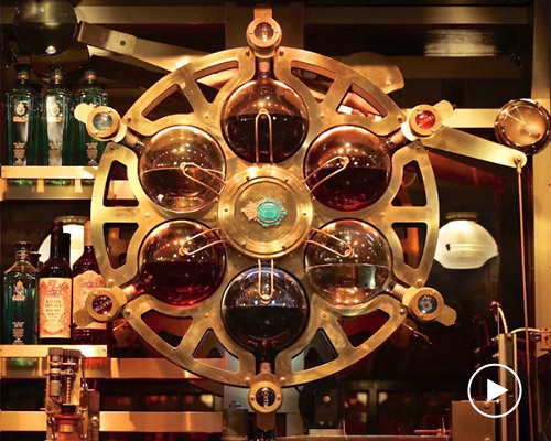 the victorian inspired cocktail machine by rogue projects takes you back in time