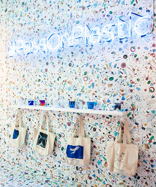 shed wraps london shop in ocean debris to spread the 'pass on plastic' message