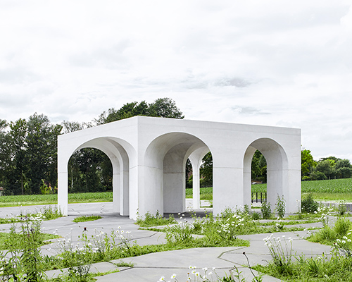six vaults pavilion demonstrates a reinterpretation of classical elements