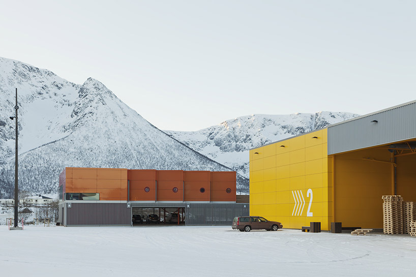 snøhetta's holmen industrial area in norway is a colorful 6,000 sqm fishing facility designboom