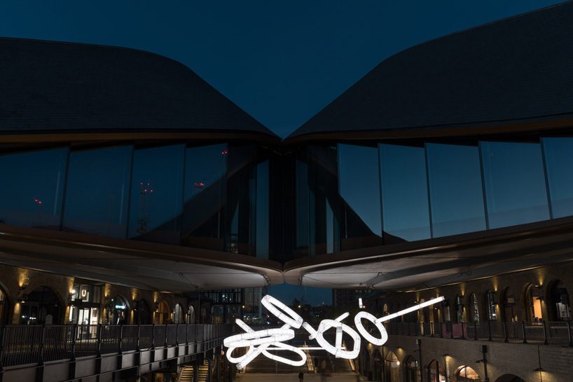 studio mieke meijer decks london's coal drops yard with giant sculptural lights