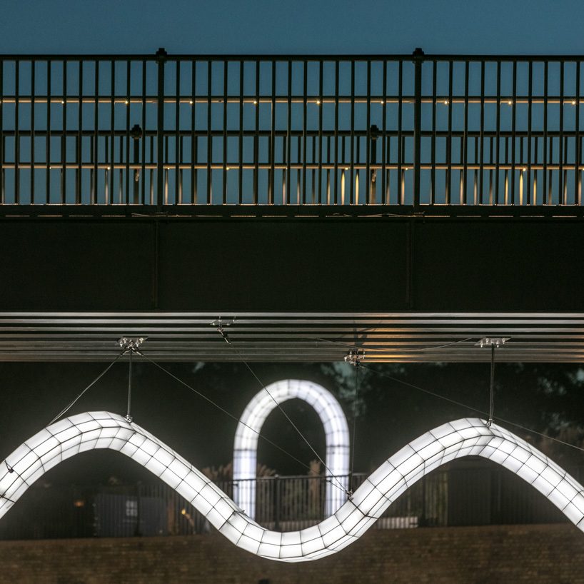 studio mieke meijer decks london's coal drops yard with giant sculptural lights