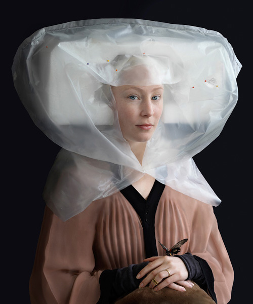 suzanne jongmans sculpts recycled packaging into renaissance fashions