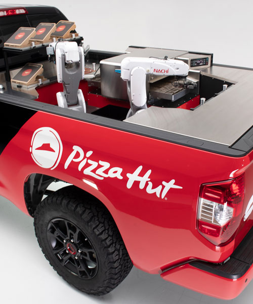 toyota taps pizza hut to make robotic pizza making tundra pickup truck