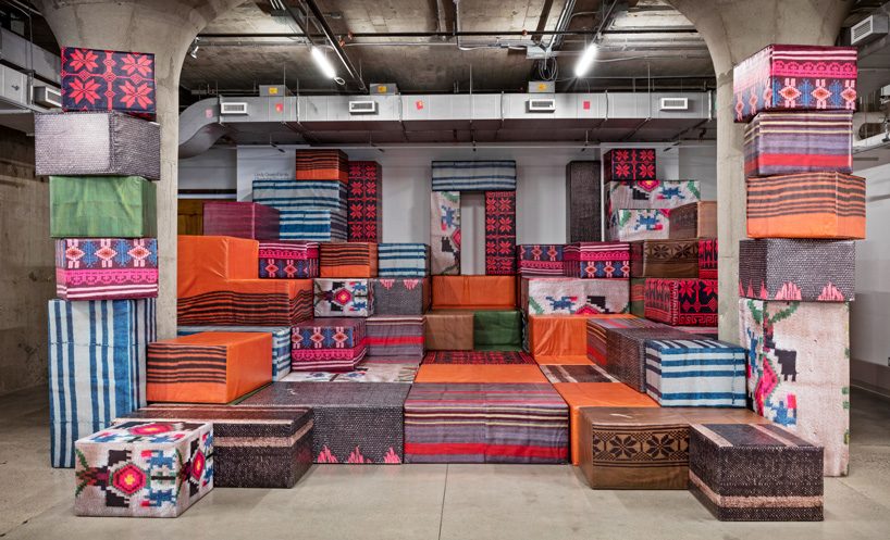 andreas angelidakis installs 74 reconfigurable foam modules at toronto's MOCA