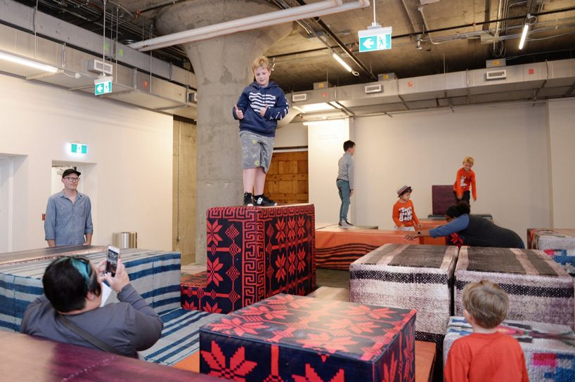andreas angelidakis installs 74 reconfigurable foam modules at toronto's MOCA