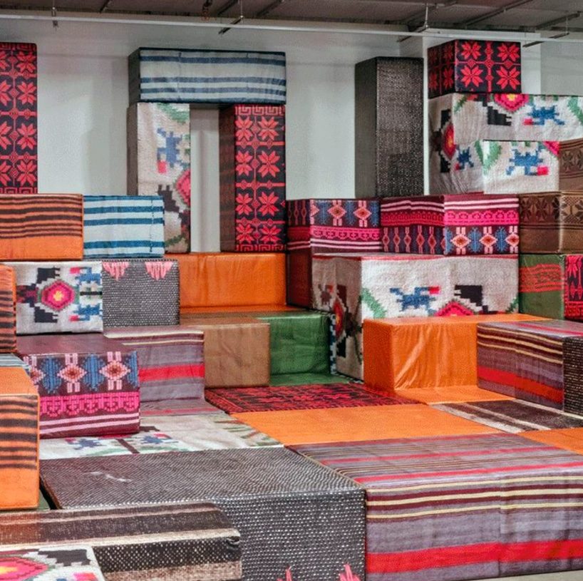 andreas angelidakis installs 74 reconfigurable foam modules at toronto's MOCA