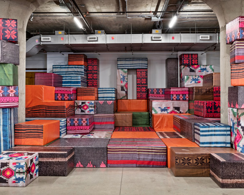 andreas angelidakis installs 74 reconfigurable foam modules at toronto's MOCA