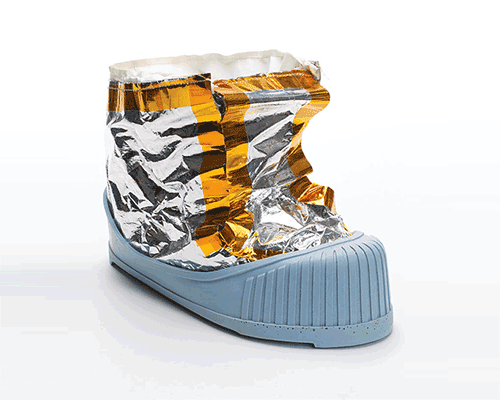 spacewear is the new haute couture: a boot that almost went to the moon