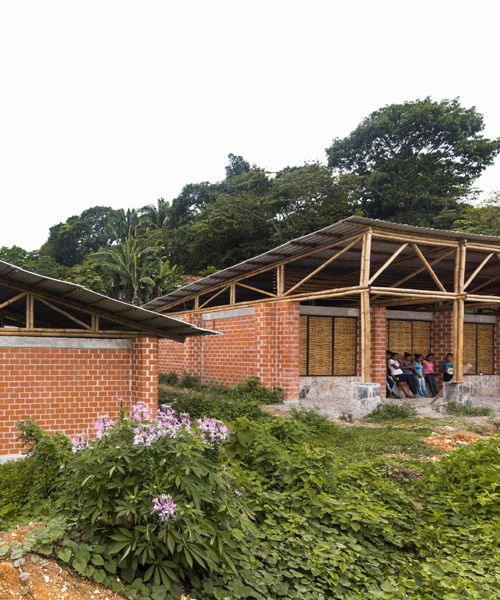students initiate construction of brick and bamboo school in rural mexico