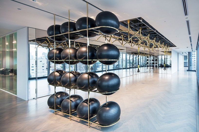 DDAA's dance studio in tokyo creates sculptural features from gym equipment