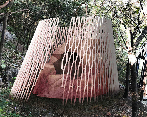 designer proposes to install 'inhabitable tree' pavilions in lebanese forest