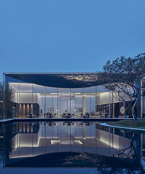 dothink sales center in huangzhou integrates oriental charm into a contemporary context