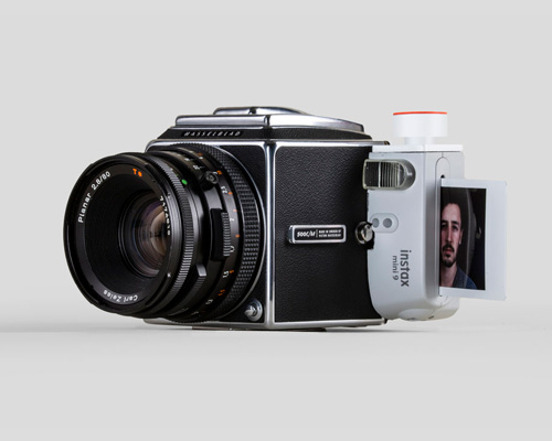 designers hack this vintage hasselblad 500C/M with a fujifilm instax 9