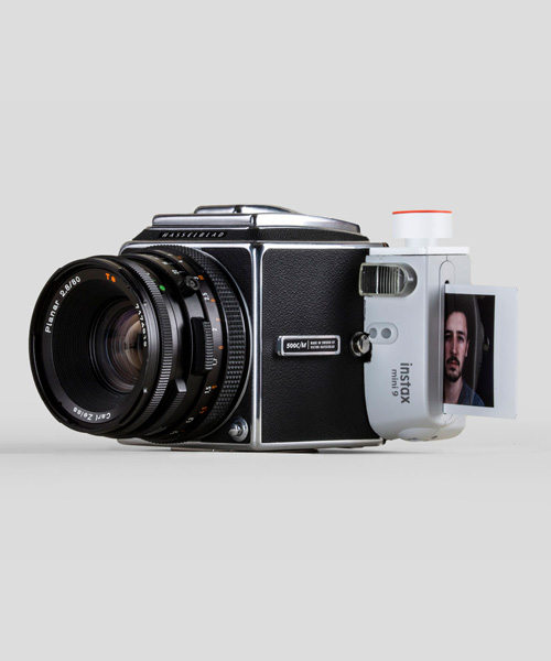 designers hack this vintage hasselblad 500C/M with a fujifilm instax 9