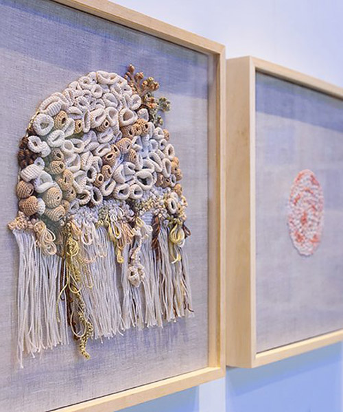 expedition coral: exhibition at the national museum in rio de janeiro displays embroidered sea creatures