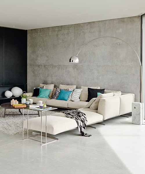 calm, comfortable and custom FLEXFORM soft dream sofa by antonio citterio