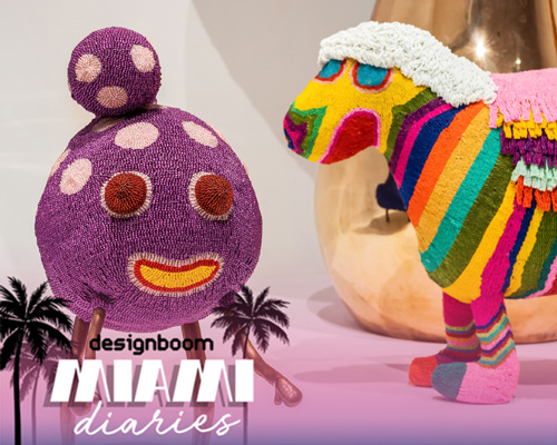 haas brothers bring hairy chaises + fantastical beaded chairs to the bass museum, miami