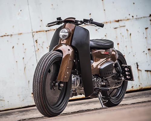 honda super cub motorcycle kitted up by K-speed and storm aeropart